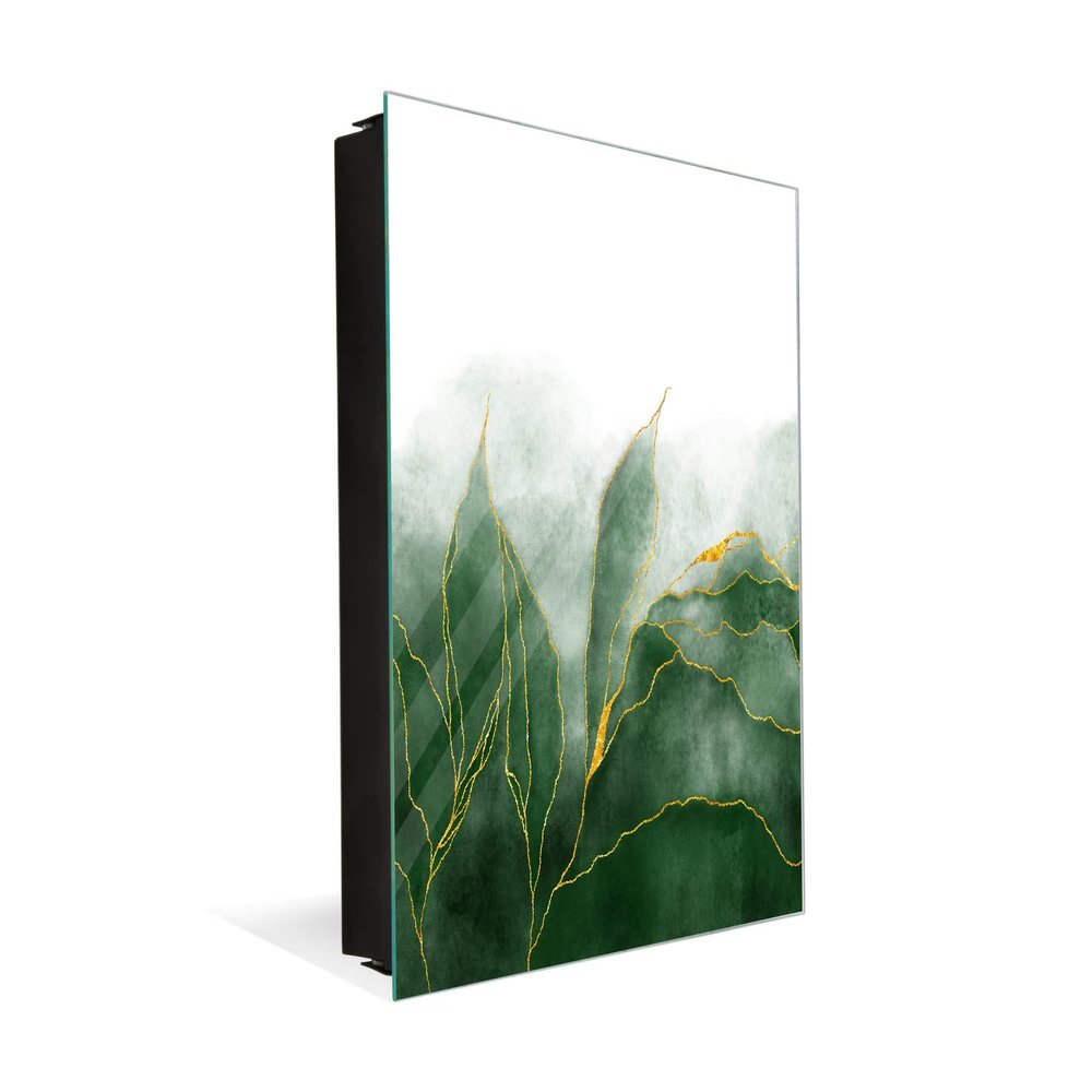 Concept Crystal 50 Key Lock Box Storage Holder with Decorative Front Glass Panel KN01 Marbles 1 Series