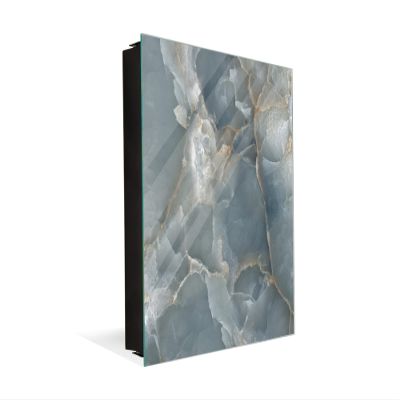 Concept Crystal 50 Key Lock Box Storage Holder with Decorative Front Glass Panel KN01 Marbles 1 Series
