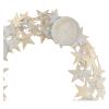 Advent Wreath White Gold Metal Stars Candle Holder max 7.5 cm view 2