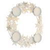 Advent Wreath White Gold Metal Stars Candle Holder max 7.5 cm view 3