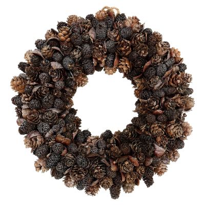 Holyart Advent Wreath 30 cm Pine Cones and Dry Leaves