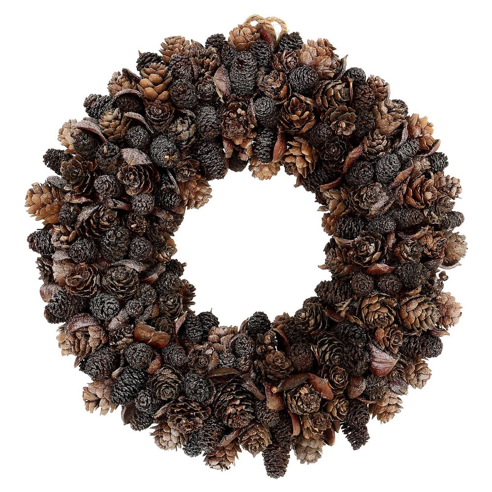 Holyart Advent Wreath 30 cm Pine Cones and Dry Leaves