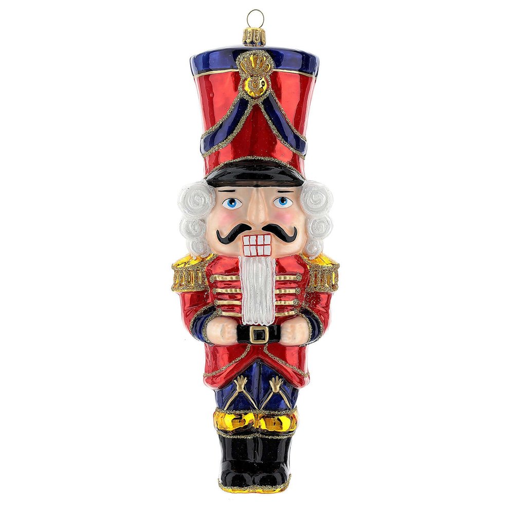Holyart Christmas Nutcracker, Christmas Tree Decoration in Blown Glass