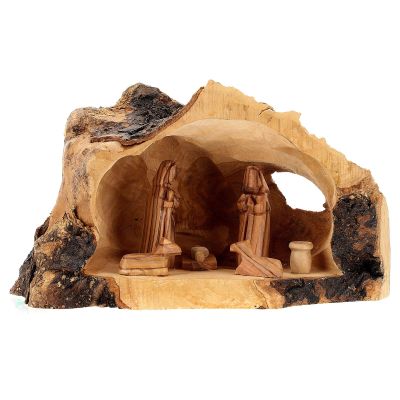 Holyart Nativity Set Wooden cave 15x25x10 cm Figurines 7 cm
