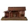 Holyart Nativity Stable in Wood, Scandinavian Model 25x50x25 cm for 10 cm Statues view 1