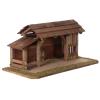 Holyart Nativity Stable in Wood, Scandinavian Model 25x50x25 cm for 10 cm Statues view 4