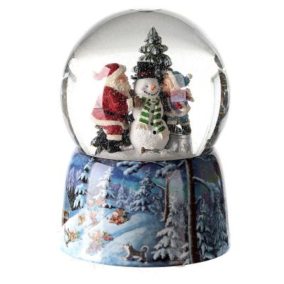 Holyart Musical Christmas Snow Globe Santa Claus Children Snowman 15x10x10 cm