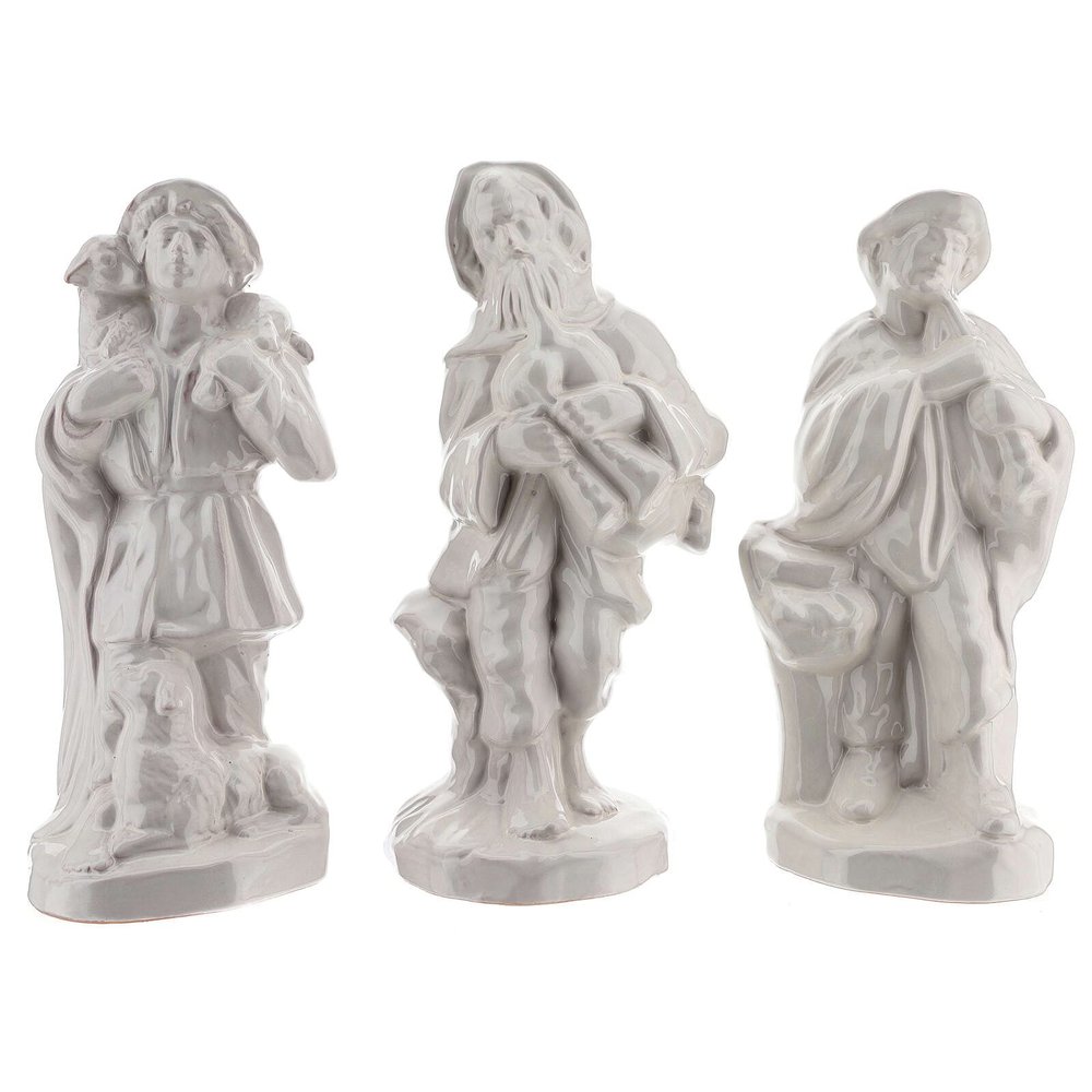 Holyart Nativity Shepherd Set in White Deruta Terracotta 30 cm