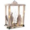Holyart Nativity Lantern Wood 20 cm White Deruta Terracotta 20 LEDs 35x26x20 cm view 4