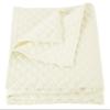 HiEnd Accents Velvet Diamond Quilt, Twin Size, Cream Solid Color, Classic Traditional Luxury Bedding, Soft Lightweight Bed Cover view 1