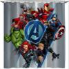 Jay Franco Marvel Avengers Assembled Shower Curtain & Easy Care Fabric Kids Bath Curtain (Official Marvel Product) view 1