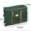 Covermates Keepsakes Rolling Treasurekeeper Storage Bag  Heavy-Duty Polyester with Dual Wheels & Handles  Protects Holiday Decorations with ID Window & Dual Zipper Access, Green view 3