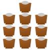 Cabilock 100pcs Kraft Paper Snack Boxes for Fried Food Grease Resistant Containers for Take for Fries Chips Desserts view 2