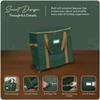 Covermates Keepsakes Rolling Treasurekeeper Storage Bag  Heavy-Duty Polyester with Dual Wheels & Handles  Protects Holiday Decorations with ID Window & Dual Zipper Access, Green view 4