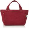 F-Style Canvas Tote Bag with Flag Can Badge, Red view 1