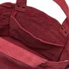 F-Style Canvas Tote Bag with Flag Can Badge, Red view 4