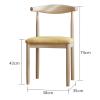 rff Chair/Dining Room Home Bedroom Desk Stool/backrest Study Dormitory Horn Chair/Simple Study College Student Dining Chair (Color : C) view 3