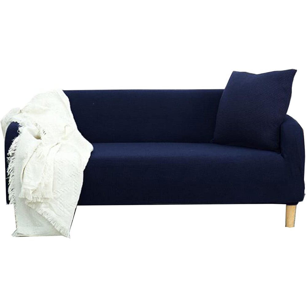 1PCS Sofa Slipcover Stretch Couch Cover All Inclusive Sofa Cover Washable Furniture Protector Soft and Durable Sofa Cover Suitable for 190-230cm Three-Seat SofaPRU Blue