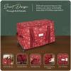 Covermates Keepsakes Rolling Treasurekeeper Storage Bag  Heavy-Duty Polyester with Dual Wheels & Handles  Protects Holiday Decorations with ID Window & Dual Zipper Access, Red Snowflake view 4