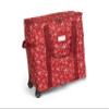 Covermates Keepsakes Rolling Treasurekeeper Storage Bag  Heavy-Duty Polyester with Dual Wheels & Handles  Protects Holiday Decorations with ID Window & Dual Zipper Access, Red Snowflake view 1