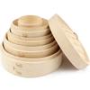 Bamboo Steamer Fish Rice Vegetable Snack Basket Set Kitchen Cooking Tools Cage or Cage Cover Cooking cookware cooking (18cm 1 layer 1 cover) view 4