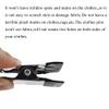Hahiyo Stainless Steel Clothespins Sock Clip Laundry 2.2inch Length with Spring Strong Grip Windproof Easy Pinch Hang Handy Save Space Not Damage Leave Pinch Mark for Clothesline Towel Black 7PCS view 3