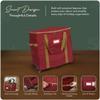 Covermates Keepsakes Rolling Treasurekeeper Storage Bag  Heavy-Duty Polyester with Dual Wheels & Handles  Protects Holiday Decorations with ID Window & Dual Zipper Access, Red view 4