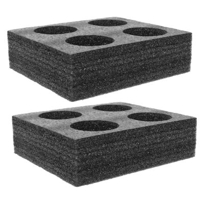 Cabilock 2Pcs Foam Takeout Cup Holders Four- Hole Cup Drink Carrier for Hot Cold Drinks Food Drink Holder for Sofa Bed Floor Car Rv Lounge Tv Room