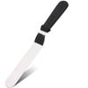 Hegebeck Icing Spatula, 8 Inch Stainless Steel Bent Spatula, Cake Decorating Frosting Spatula with PP Handle for Cookies, Kitchen, Bakery view 1
