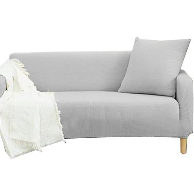 1PCS Sofa Slipcover Stretch Couch Cover All Inclusive Sofa Cover Washable Furniture Protector Soft and Durable Sofa Cover Suitable for 145-185cm Double SofaBlue Luo Gray
