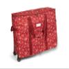 Covermates Keepsakes Rolling Treasurekeeper Storage Bag  Heavy-Duty Polyester with Dual Wheels & Handles  Protects Holiday Decorations with ID Window & Dual Zipper Access, Red Snowflake view 1