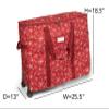 Covermates Keepsakes Rolling Treasurekeeper Storage Bag  Heavy-Duty Polyester with Dual Wheels & Handles  Protects Holiday Decorations with ID Window & Dual Zipper Access, Red Snowflake view 3