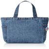F-Style Tote Bag, Flag with Can Badge, Denim Multi-Tote, Blue view 1