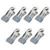 Hahiyo Stainless Steel Clothespins Sock Clip Laundry 2.2inch Length with Spring Strong Grip Windproof Easy Pinch Hang Handy Save Space Not Damage Leave Pinch Mark for Clothesline Towel Silver 7PCS view 1