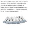 Hahiyo Stainless Steel Clothespins Sock Clip Laundry 2.2inch Length with Spring Strong Grip Windproof Easy Pinch Hang Handy Save Space Not Damage Leave Pinch Mark for Clothesline Towel Silver 7PCS view 4