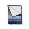 Ambesonne Letter H Throw Blanket, Gradient Colors and Curvy Leafs Stylish ABC with Abstract and Modern Art, Flannel Fleece Accent Piece Soft Couch Cover for Adults, 70" x 90", Night Blue Eggshell view 2