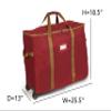 Covermates Keepsakes Rolling Treasurekeeper Storage Bag  Heavy-Duty Polyester with Dual Wheels & Handles  Protects Holiday Decorations with ID Window & Dual Zipper Access, Red view 3