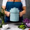Fermentation Crock Jar Sauerkraut Crock -For Onggi Kimchi Pot (1.3 Gallon) Ceramic Fermenting Crock with Glazed Weights for Fresh Chinese Pickle, Kimchi & Kombucha - Stoneware Pickling Crock view 4