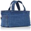 F-Style Tote Bag, Flag with Can Badge, Denim Multi-Tote, Blue view 2