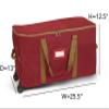 Covermates Keepsakes Rolling Treasurekeeper Storage Bag  Heavy-Duty Polyester with Dual Wheels & Handles  Protects Holiday Decorations with ID Window & Dual Zipper Access, Red view 3