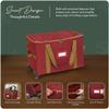 Covermates Keepsakes Rolling Treasurekeeper Storage Bag  Heavy-Duty Polyester with Dual Wheels & Handles  Protects Holiday Decorations with ID Window & Dual Zipper Access, Red view 4