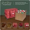 Covermates Keepsakes Rolling Adjustable Ornament Storage Bag  Heavy-Duty Polyester, FlexGrid Trays & Padded Dividers  Protective Holiday Organizer with Wheels, Handles & ID Window, Red Snowflake view 4