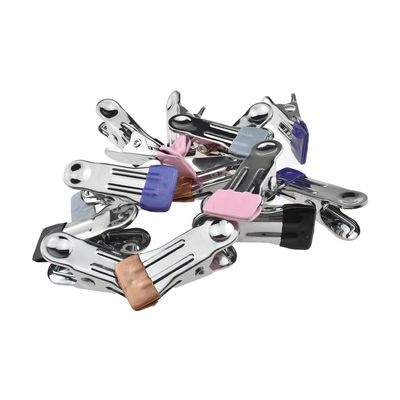 Hahiyo Stainless Steel Clothespins Sock Clip Laundry 2.2inch Length with Spring Strong Grip Windproof Easy Pinch Hang Handy Save Space Not Damage Leave Pinch Mark for Clothesline Towel 5colors 15PCS