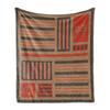 Ambesonne Letter C Throw Blanket, Tribal Chevron Herringbone Pattern Indigenous Breeze from Old Times Art, Flannel Fleece Accent Piece Soft Couch Cover for Adults, 70" x 90", Dark Brown Caramel view 1