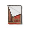 Ambesonne Letter C Throw Blanket, Tribal Chevron Herringbone Pattern Indigenous Breeze from Old Times Art, Flannel Fleece Accent Piece Soft Couch Cover for Adults, 70" x 90", Dark Brown Caramel view 2