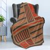 Ambesonne Letter C Throw Blanket, Tribal Chevron Herringbone Pattern Indigenous Breeze from Old Times Art, Flannel Fleece Accent Piece Soft Couch Cover for Adults, 70" x 90", Dark Brown Caramel view 3
