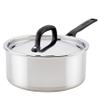 KitchenAid 30050 5-Ply Clad Polished Stainless Steel Saucepan with Lid, 3 Quart -Polished Stainless Steel view 1