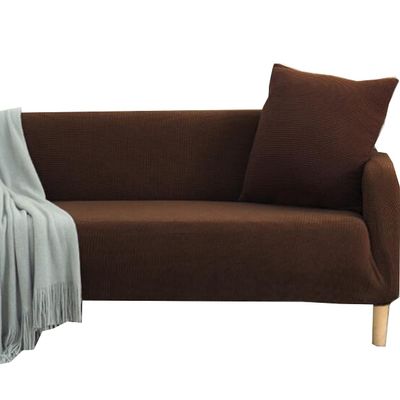 1PCS Sofa Slipcover Stretch Couch Cover All Inclusive Sofa Cover Washable Furniture Protector Soft and Durable Sofa Cover Suitable for 90-140cm Single SofaAmber Brown
