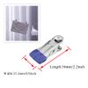 Hahiyo Stainless Steel Clothespins Sock Clip Laundry 2.2inch Length with Spring Strong Grip Windproof Easy Pinch Hang Handy Save Space Not Damage Leave Pinch Mark for Clothesline Towel Purple 7PCS view 2