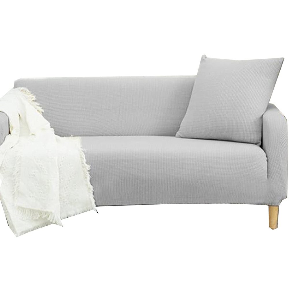 1PCS Sofa Slipcover Stretch Couch Cover All Inclusive Sofa Cover Washable Furniture Protector Soft and Durable Sofa Cover Suitable for 190-230cm Three-Seat SofaBlue Luo Gray